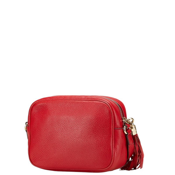 グッチ ソーホー ディスコバッグ 斜め掛け ショルダーバッグ 308364 レッド レザー レディース GUCCI 【中古】