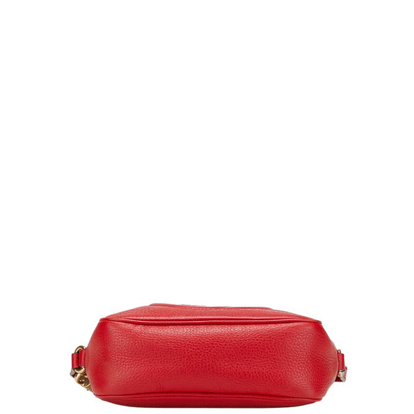 グッチ ソーホー ディスコバッグ 斜め掛け ショルダーバッグ 308364 レッド レザー レディース GUCCI 【中古】