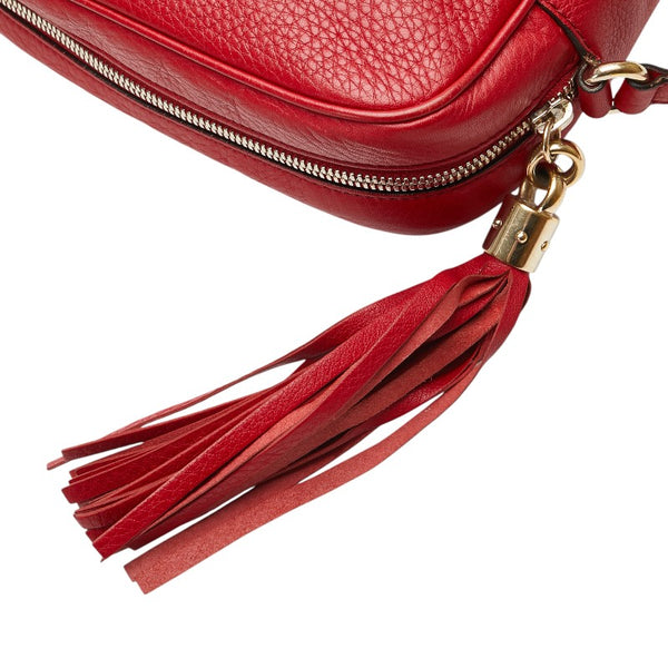 グッチ ソーホー ディスコバッグ 斜め掛け ショルダーバッグ 308364 レッド レザー レディース GUCCI 【中古】