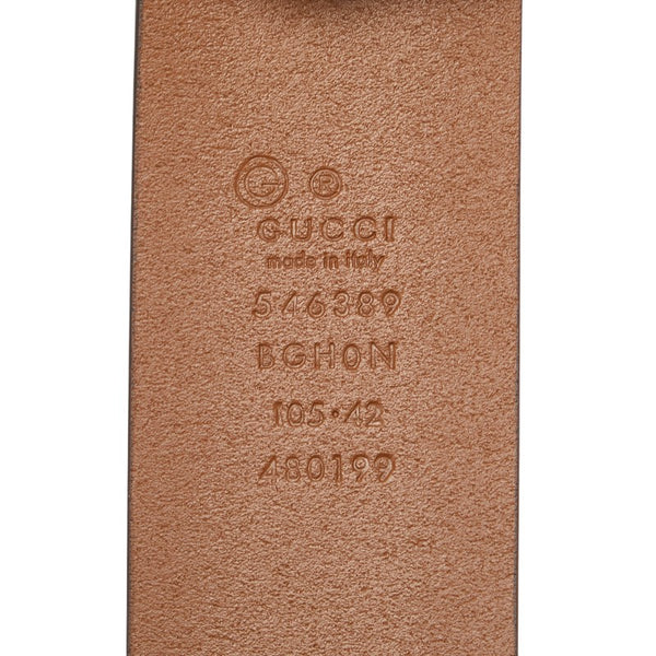 グッチ インターロッキングG ベルト サイズ:105/42 546389 ブラウン レザー メンズ GUCCI 【中古】