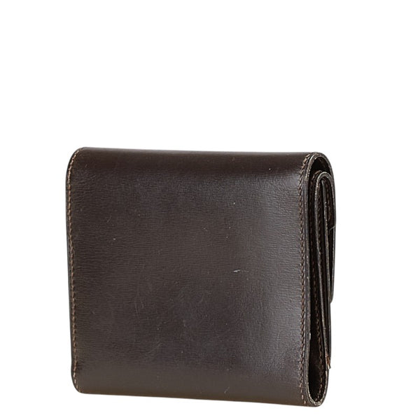 エルメス 二つ折り財布 コンパクト財布 ブラウン ボックスカーフ メンズ HERMES 【中古】