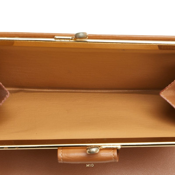 セリーヌ マカダム 長財布 ブラウン PVC レザー レディース CELINE 【中古】