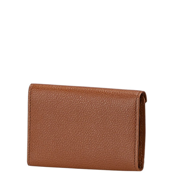 サンローラン ロゴ キーケース 5連 ブラウン レザー レディース SAINT LAURENT 【中古】