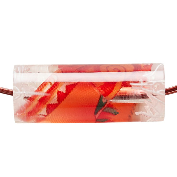 エルメス Ricine リシネ BIJOUTERIE FANTAISIE チョーカー レッド 樹脂系 SV925 シルバー レディース HERMES 【中古】