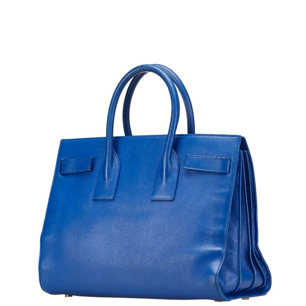 サンローラン サックドジュール ハンドバッグ ショルダーバッグ 2WAY 324823 ブルー レザー レディース SAINT LAURENT 【中古】