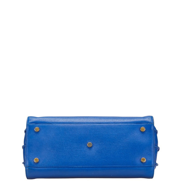 サンローラン サックドジュール ハンドバッグ ショルダーバッグ 2WAY 324823 ブルー レザー レディース SAINT LAURENT 【中古】