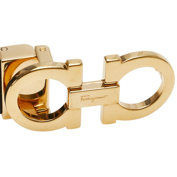 サルヴァトーレフェラガモ ガンチーニ リバーシブル ベルト ブラック ベージュ レザー レディース Salvatore Ferragamo 【中古】