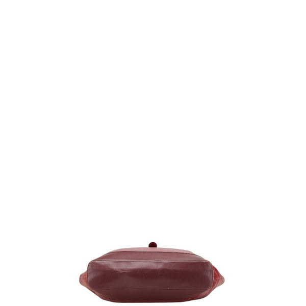 カルティエ トートバッグ ショルダーバッグ ワインレッド ボルドー レザー レディース CARTIER 【中古】