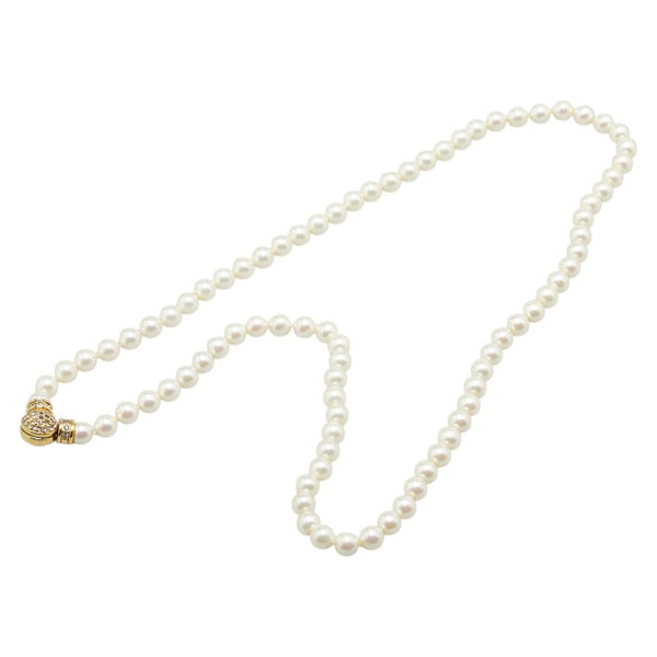 ディオール パール ラインストーン ネックレス ゴールド メッキ レディース Dior 【中古】