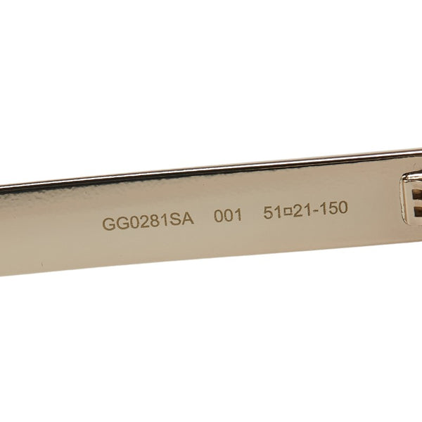 グッチ シェリーライン サングラス ウェリントン GG0281SA ブラウン マルチカラー プラスチック ニッケル合金 レディース GUCCI 【中古】