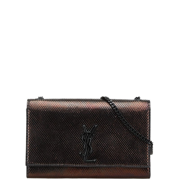 サンローラン チェーン ショルダーバッグ 364021 ブラック パイソン レディース SAINT LAURENT 【中古】