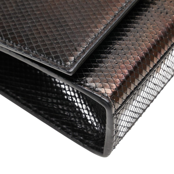 サンローラン チェーン ショルダーバッグ 364021 ブラック パイソン レディース SAINT LAURENT 【中古】