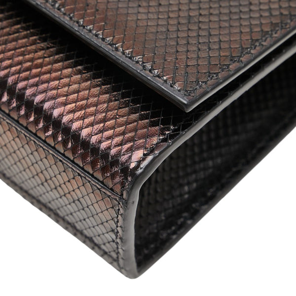 サンローラン チェーン ショルダーバッグ 364021 ブラック パイソン レディース SAINT LAURENT 【中古】