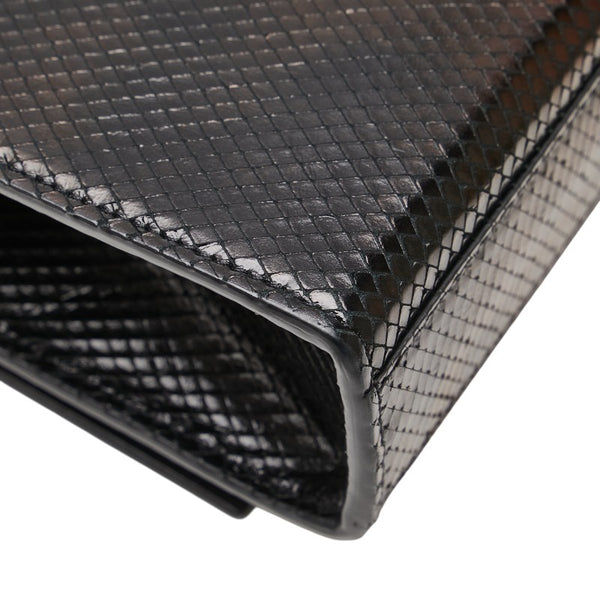 サンローラン チェーン ショルダーバッグ 364021 ブラック パイソン レディース SAINT LAURENT 【中古】