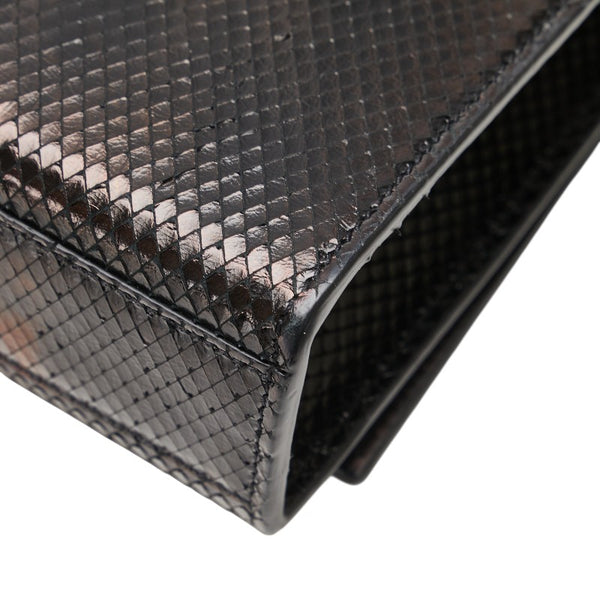 サンローラン チェーン ショルダーバッグ 364021 ブラック パイソン レディース SAINT LAURENT 【中古】