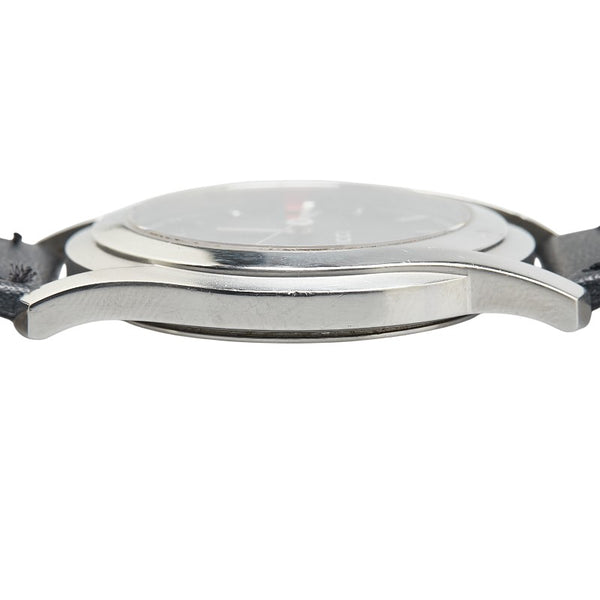 グッチ シェリーライン ベルト（社外品） 腕時計 5500M クオーツ ブラック文字盤 ステンレススチール レザー メンズ GUCCI 【中古】