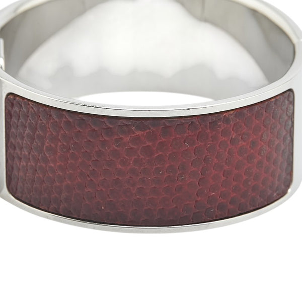 エルメス ロケ バングルウォッチ L01.210 クオーツ シルバー文字盤 ステンレススチール リザード レディース HERMES 【中古】