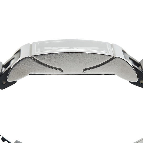 ブルガリ レッタンゴロ 腕時計 RT39S クオーツ ブラック文字盤 ステンレススチール ラバー レディース BVLGARI 【中古】