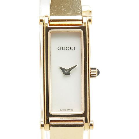 グッチ バングルウォッチ 1500L クオーツ シルバー文字盤 ステンレススチール レディース GUCCI 【中古】