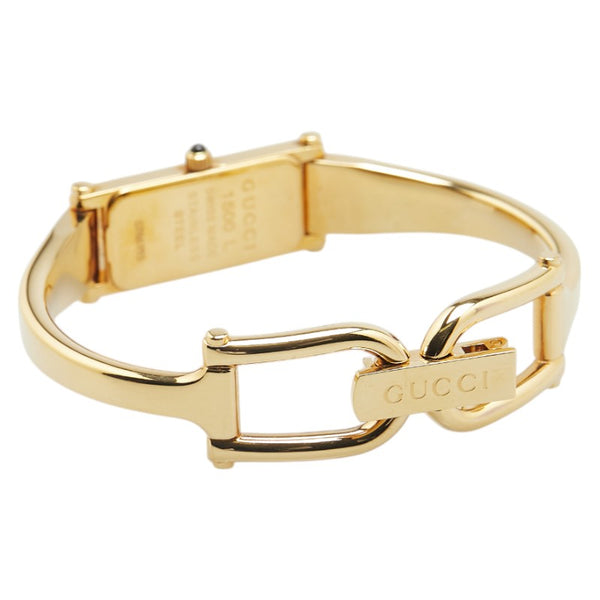 グッチ バングルウォッチ 1500L クオーツ シルバー文字盤 ステンレススチール レディース GUCCI 【中古】