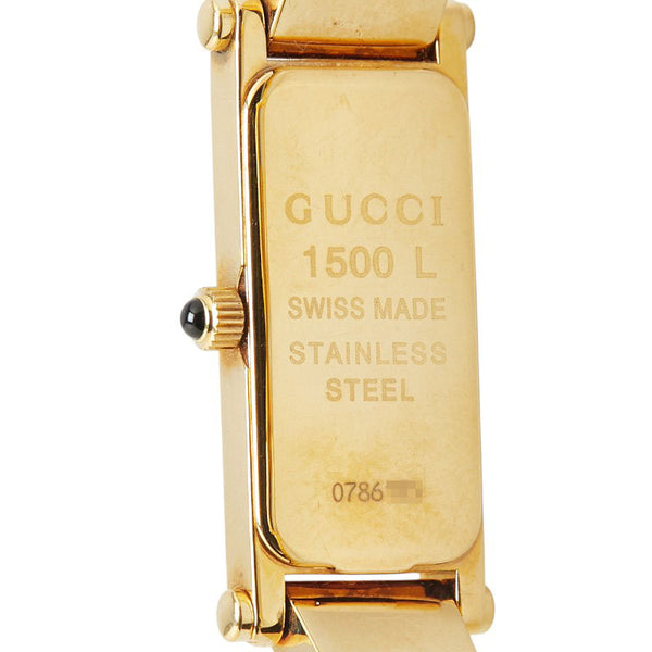 グッチ バングルウォッチ 1500L クオーツ シルバー文字盤 ステンレススチール レディース GUCCI 【中古】