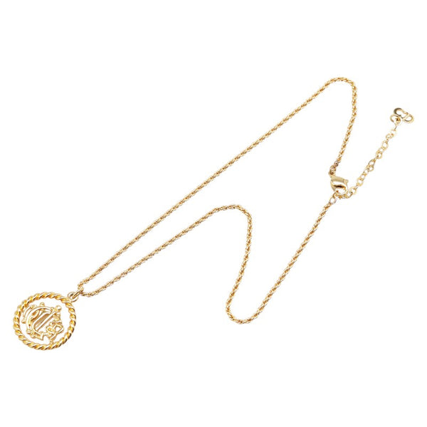 ディオール ヴィンテージ ロゴ ネックレス ゴールド メッキ レディース Dior 【中古】