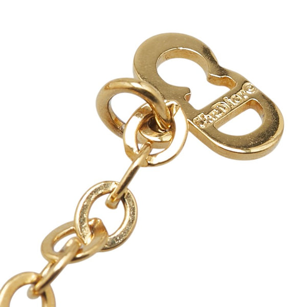 ディオール ヴィンテージ ロゴ ネックレス ゴールド メッキ レディース Dior 【中古】