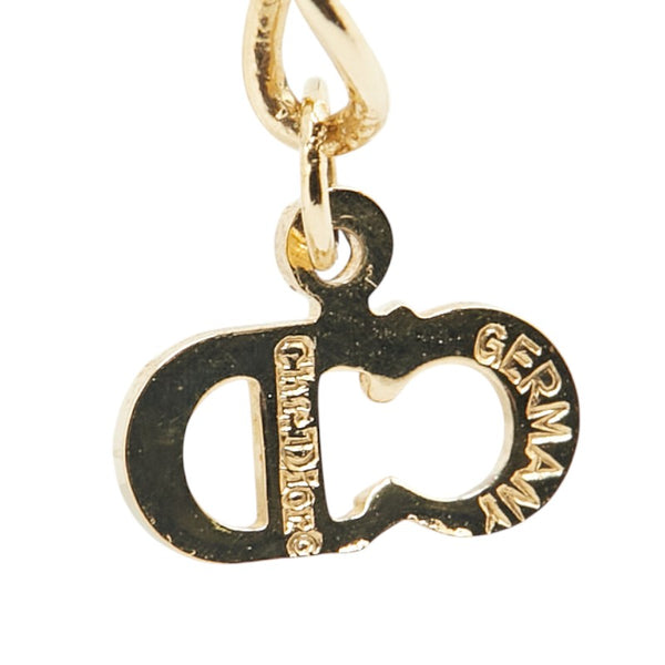 ディオール CDロゴ ハート ネックレス ゴールド メッキ レディース Dior 【中古】