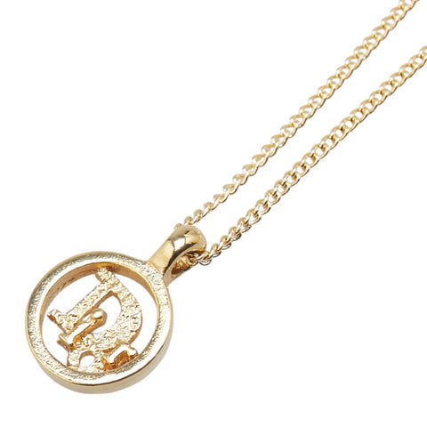 ディオール CDロゴ ネックレス ゴールド メッキ レディース Dior 【中古】