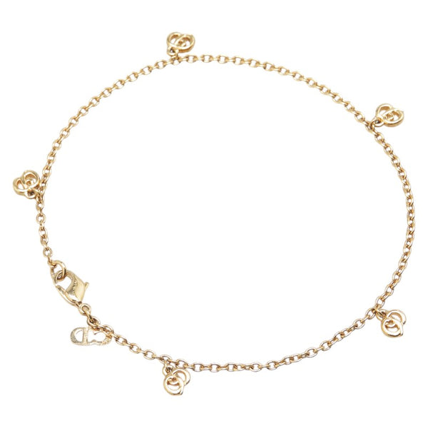 ディオール ロゴ ブレスレット ゴールド メッキ レディース Dior 【中古】
