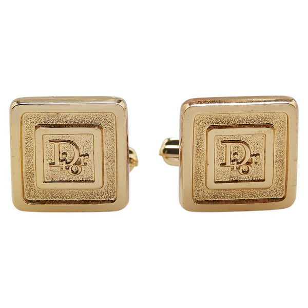 ディオール ロゴ カフス ゴールド メッキ レディース Dior 【中古】