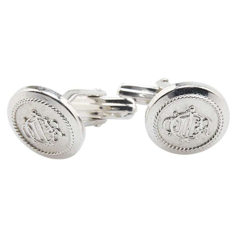 ディオール ロゴ カフス カフリンク シルバー メタル メンズ Dior 【中古】