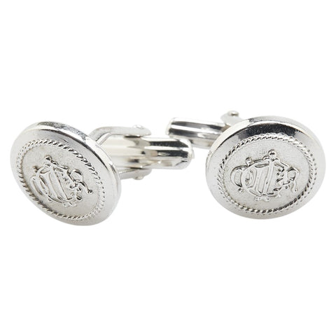 ディオール ロゴ カフス カフリンク シルバー メタル メンズ Dior 【中古】