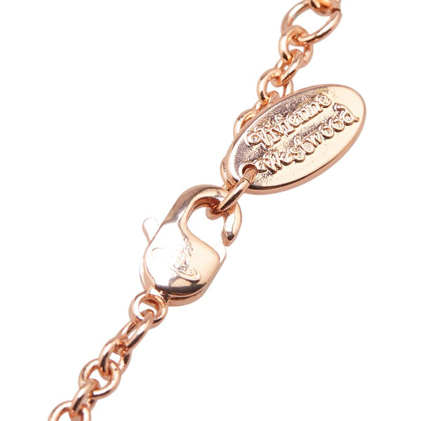 ヴィヴィアンウエストウッド グラデーション オーブ ラインストーン ネックレス ゴールド ピンク メッキ レディース Vivienne Westwood 【中古】