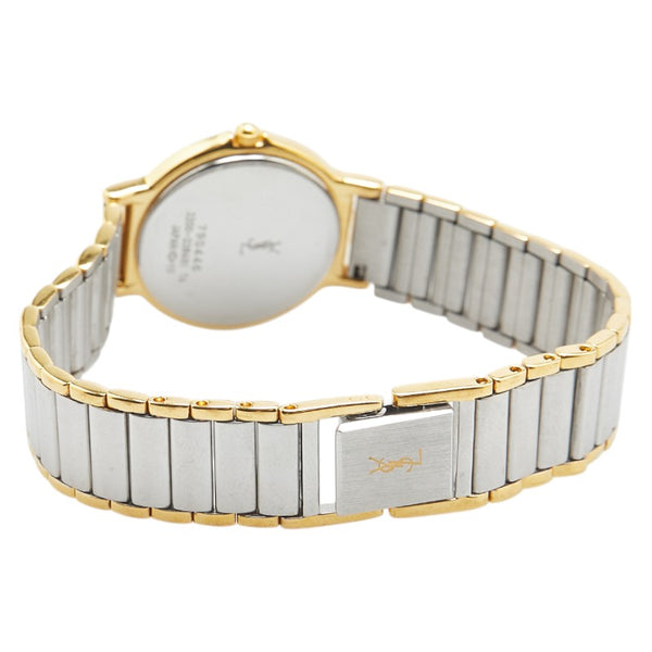 サンローラン 腕時計 228481 クオーツ ゴールド文字盤 ステンレススチール メッキ レディース SAINT LAURENT 【中古】