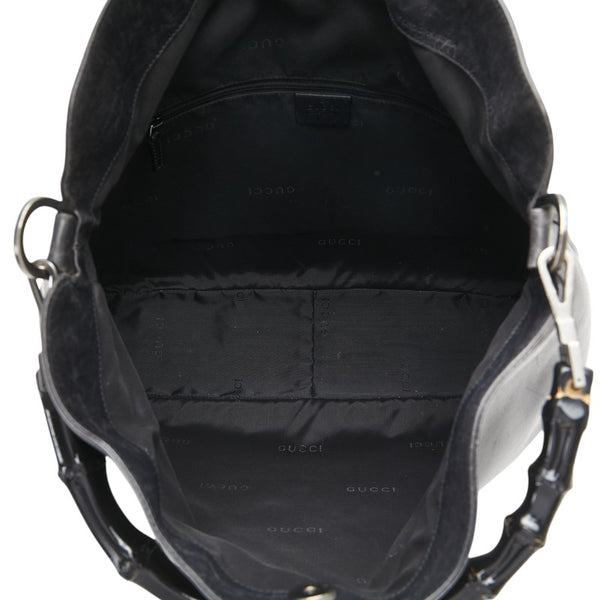 グッチ バンブー ハンドバッグ ショルダーバッグ 2WAY 0011577 ブラック レザー レディース GUCCI 【中古】