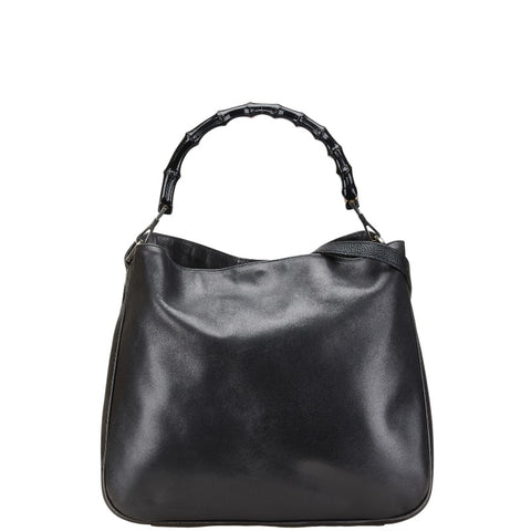 グッチ バンブー ハンドバッグ ショルダーバッグ 2WAY 0011577 ブラック レザー レディース GUCCI 【中古】
