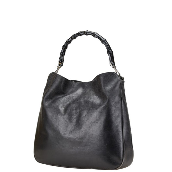 グッチ バンブー ハンドバッグ ショルダーバッグ 2WAY 0011577 ブラック レザー レディース GUCCI 【中古】