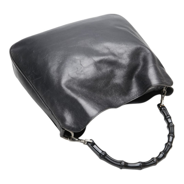 グッチ バンブー ハンドバッグ ショルダーバッグ 2WAY 0011577 ブラック レザー レディース GUCCI 【中古】