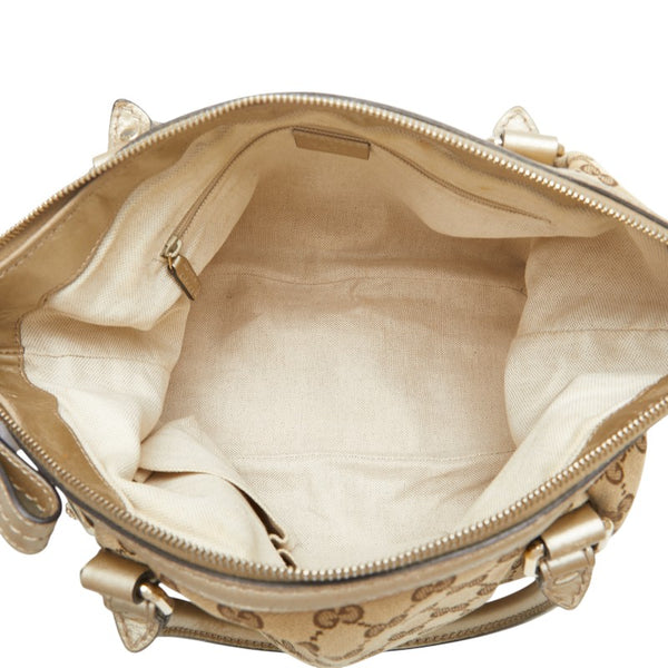グッチ GGキャンバス スーキー トートバッグ 247902 ベージュ ゴールド キャンバス レザー レディース GUCCI 【中古】