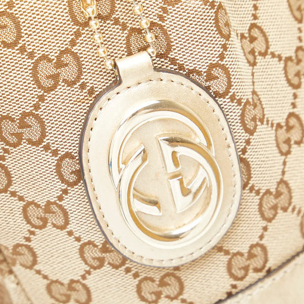 グッチ GGキャンバス スーキー トートバッグ 247902 ベージュ ゴールド キャンバス レザー レディース GUCCI 【中古】