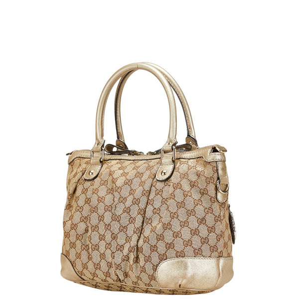 グッチ GGキャンバス スーキー トートバッグ 247902 ベージュ ゴールド キャンバス レザー レディース GUCCI 【中古】