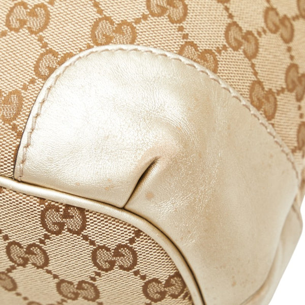 グッチ GGキャンバス スーキー トートバッグ 247902 ベージュ ゴールド キャンバス レザー レディース GUCCI 【中古】