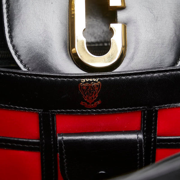 グッチ オールドグッチ ハンドバッグ 406 000 1081 ブラック ゴールド レザー レディース GUCCI 【中古】