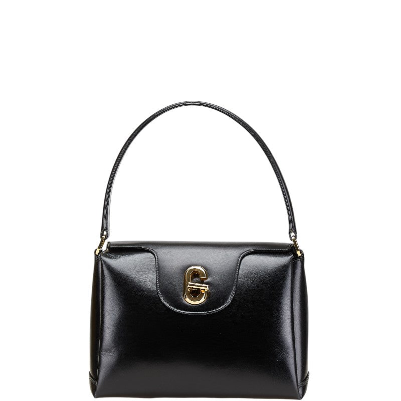 グッチ オールドグッチ ハンドバッグ 406 000 1081 ブラック ゴールド レザー レディース GUCCI 【中古】