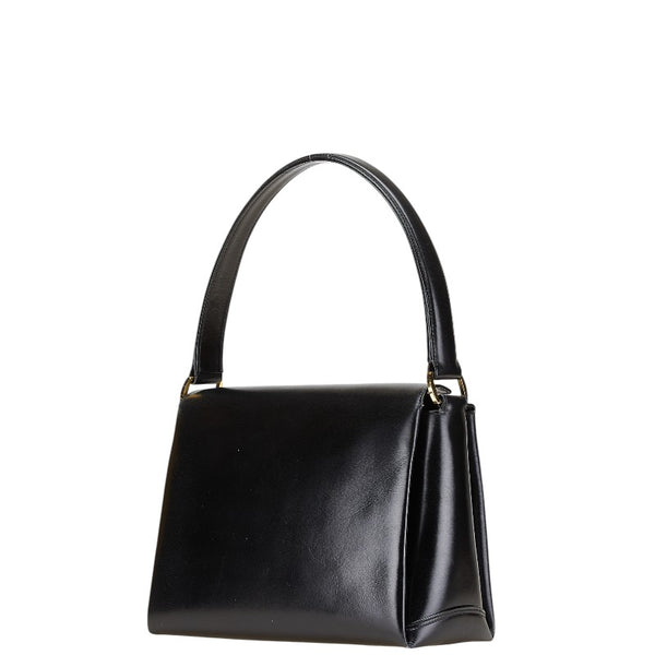 グッチ オールドグッチ ハンドバッグ 406 000 1081 ブラック ゴールド レザー レディース GUCCI 【中古】