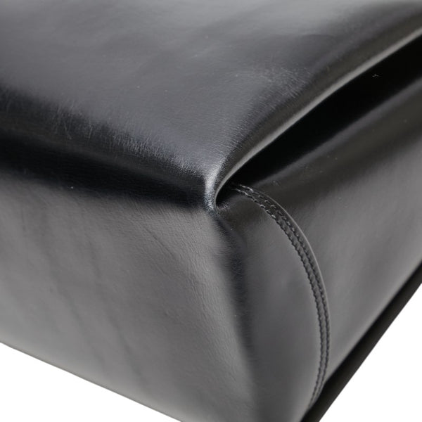 グッチ オールドグッチ ハンドバッグ 406 000 1081 ブラック ゴールド レザー レディース GUCCI 【中古】