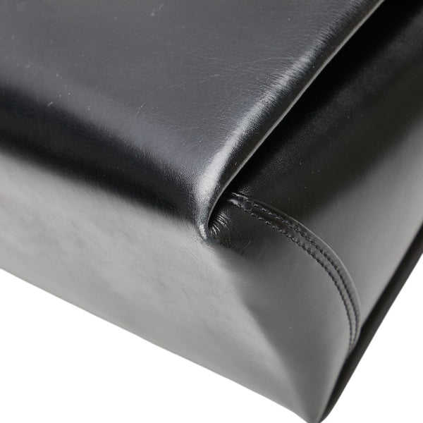 グッチ オールドグッチ ハンドバッグ 406 000 1081 ブラック ゴールド レザー レディース GUCCI 【中古】