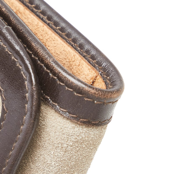 セリーヌ ジュエリーポーチ ブラウン スウェード レザー レディース CELINE 【中古】