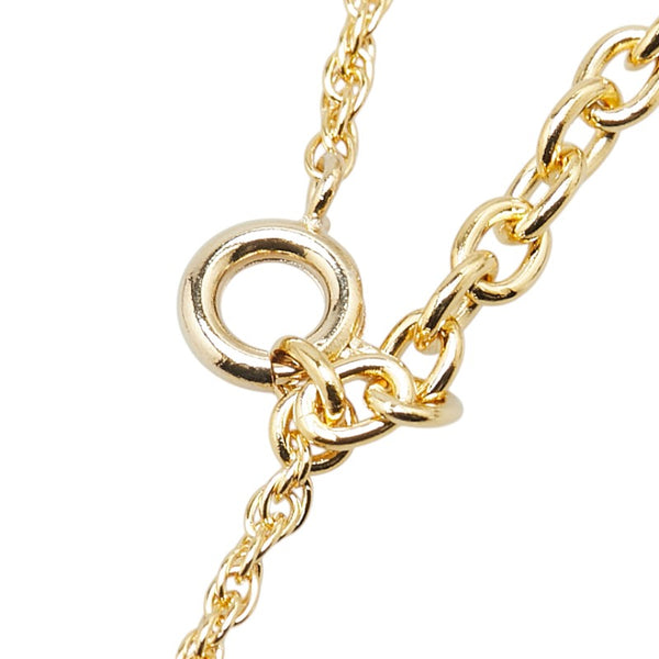 ディオール CDロゴ ラウンド サークル ネックレス ゴールド メッキ レディース Dior 【中古】